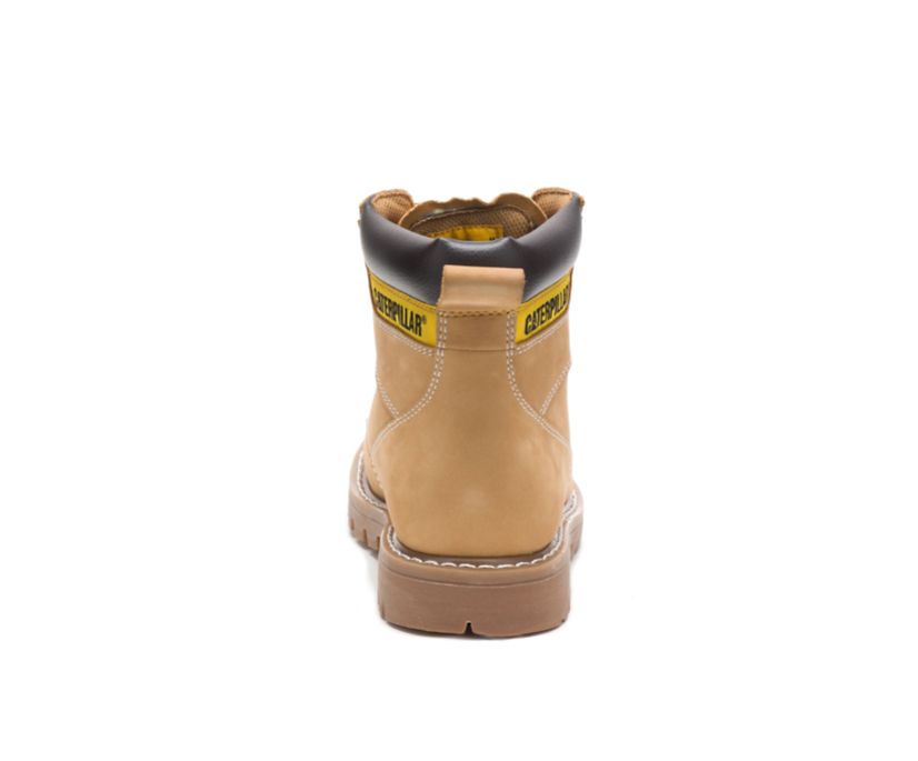 Bota de trabajo Caterpillar Second Shift para hombre (P70042 - Miel - Punta blanda)