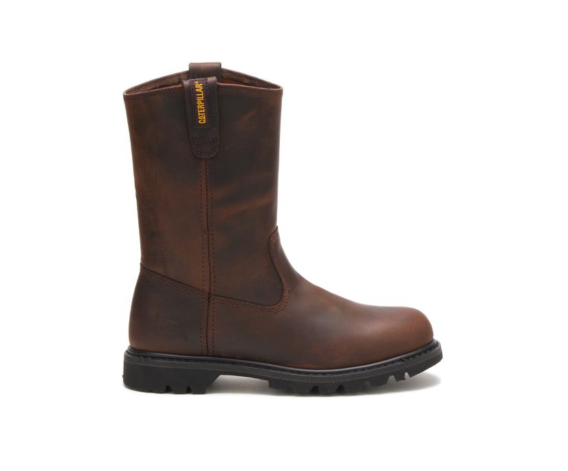 Bota de trabajo Caterpillar Revolver para hombre (P72191 - Marrón - Punta blanda)