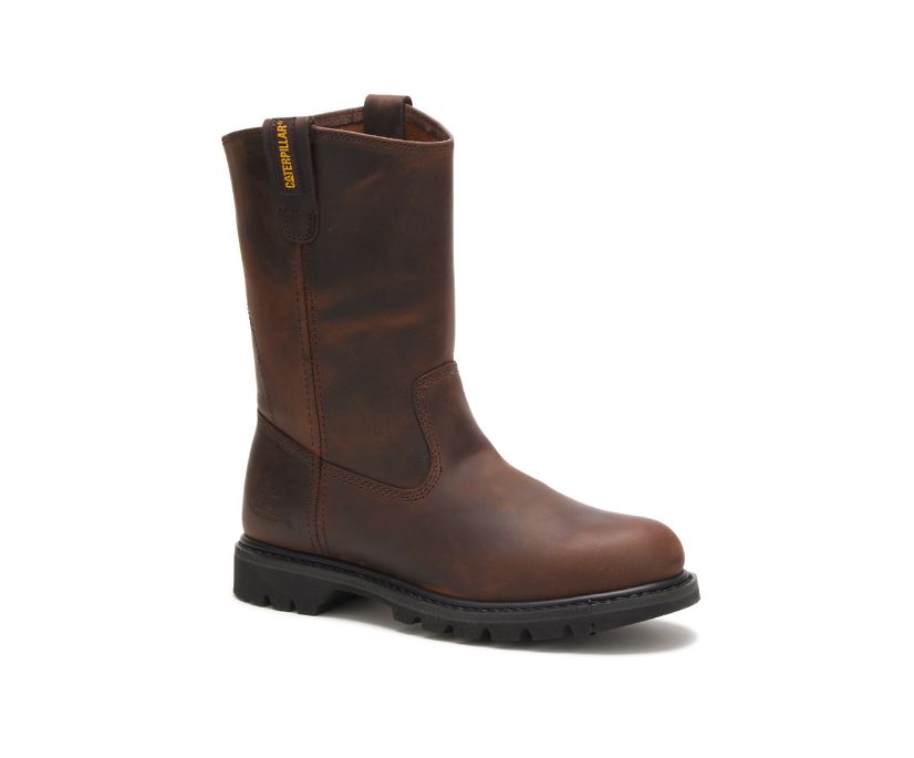 Bota de trabajo Caterpillar Revolver para hombre (P72191 - Marrón - Punta blanda)