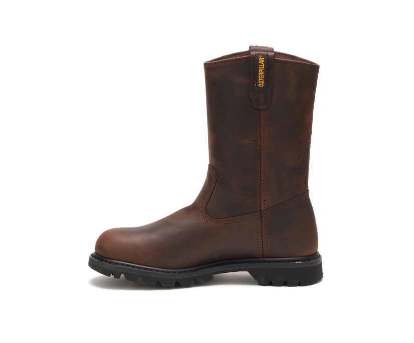 Bota de trabajo Caterpillar Revolver para hombre (P72191 - Marrón - Punta blanda)