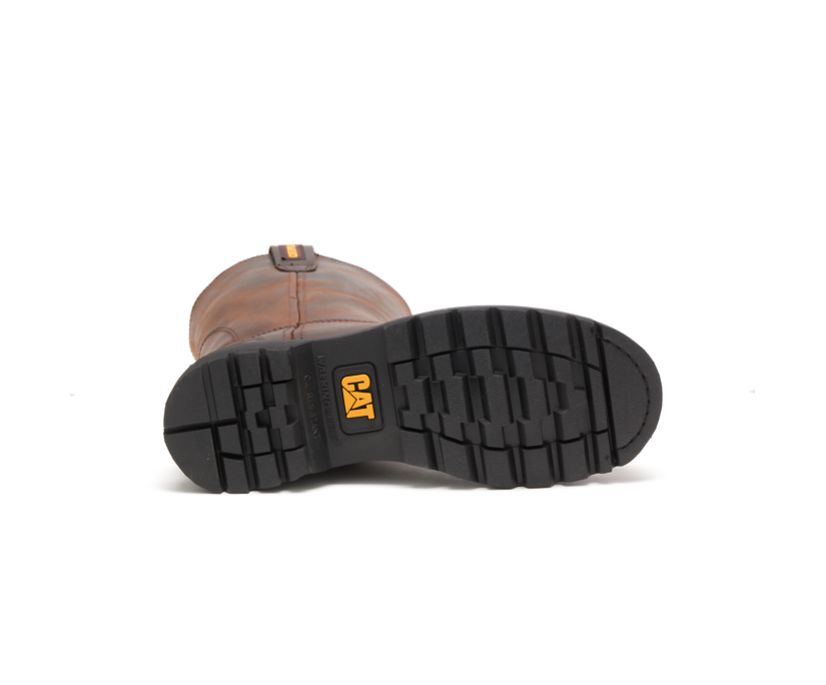 Bota de trabajo Caterpillar Revolver para hombre (P72191 - Marrón - Punta blanda)