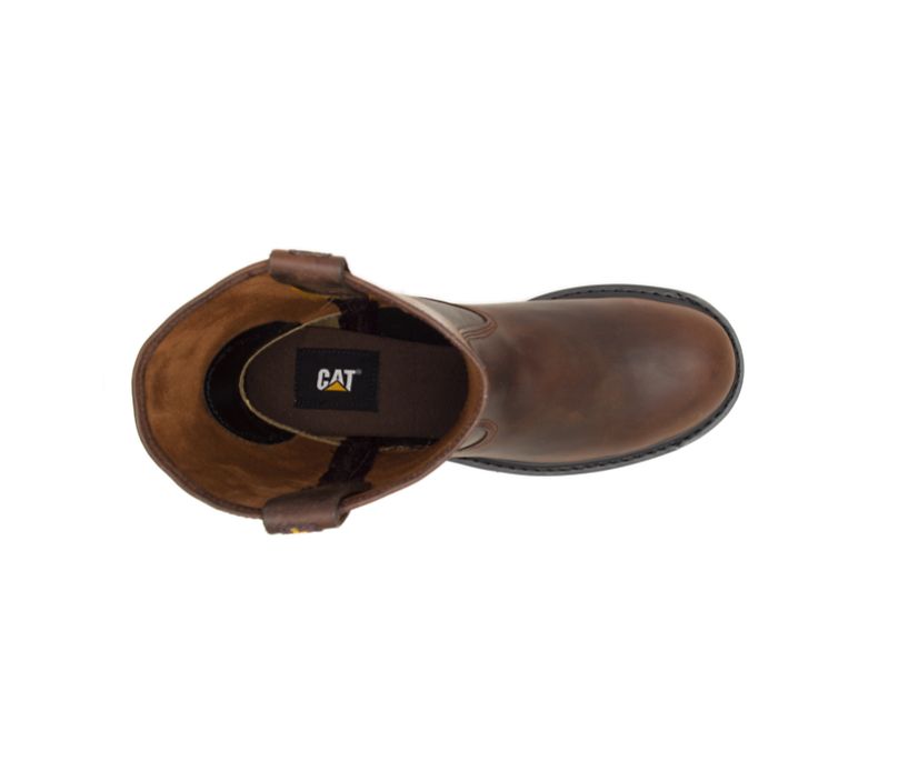 Bota de trabajo Caterpillar Revolver para hombre (P72191 - Marrón - Punta blanda)