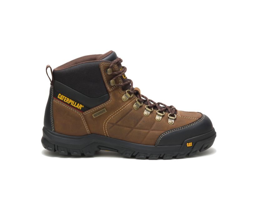 Caterpillar Men's Threshold Waterproof Work Boot (P74128 - Real Brown - Soft Toe)