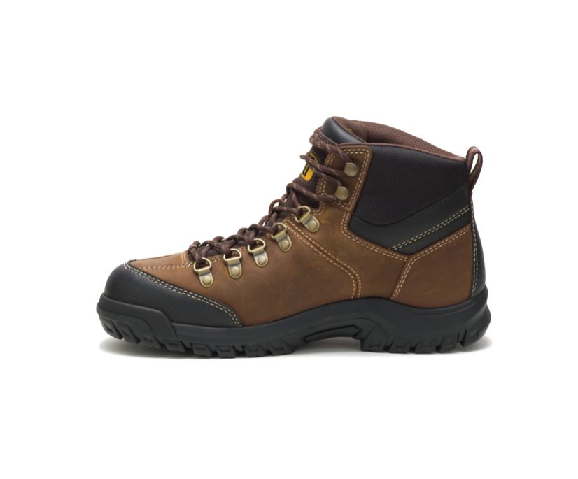 Caterpillar Men's Threshold Waterproof Work Boot (P74128 - Real Brown - Soft Toe)