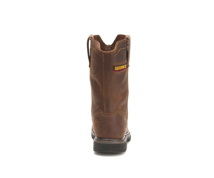 Bota de trabajo Caterpillar Wellston con puntera de acero para hombre (P90439 - Marrón oscuro - Puntera de acero)