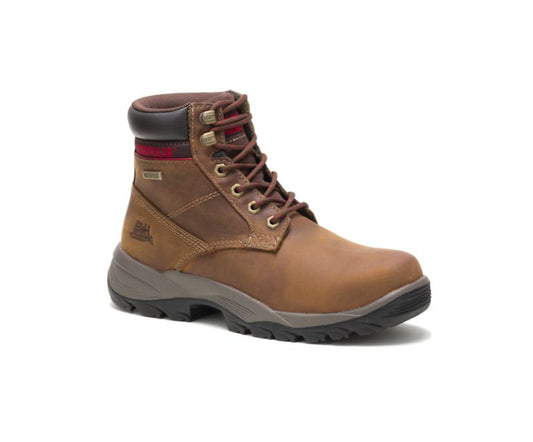 Bota de trabajo impermeable Caterpillar Dryverse de 6" para mujer (P74066 - Beige oscuro - Punta blanda)
