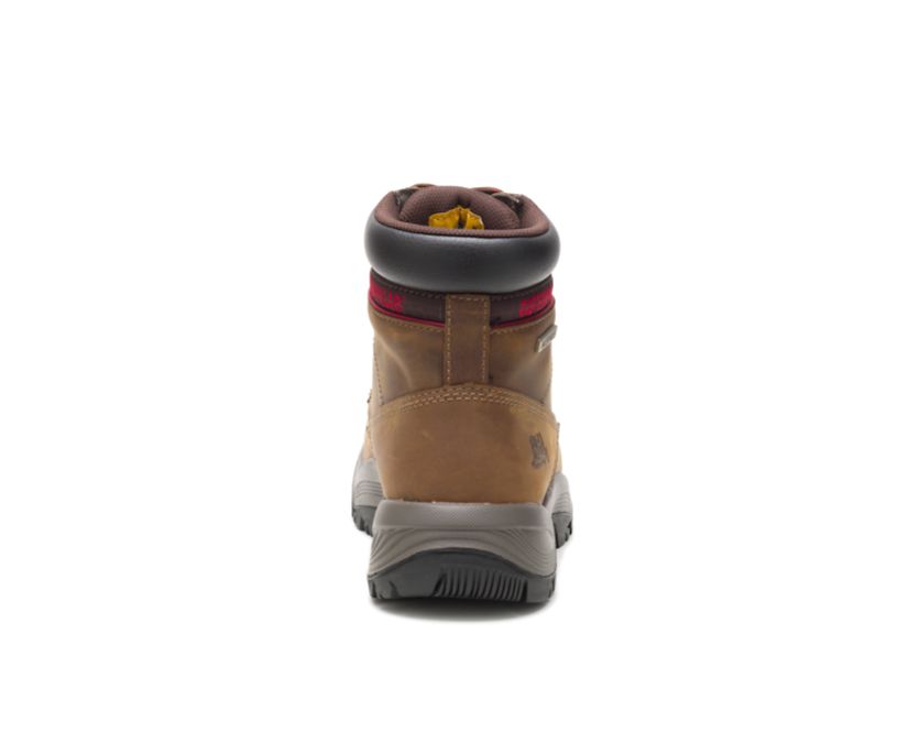 Bota de trabajo impermeable Caterpillar Dryverse de 6" para mujer (P74066 - Beige oscuro - Punta blanda)