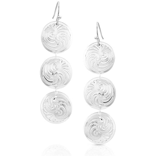 Montana Silversmiths Hailey's Conchos Earrings (ER5387)