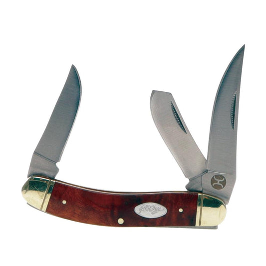 Hooey "Burl Wood Sow Belly" Knife (HK210)