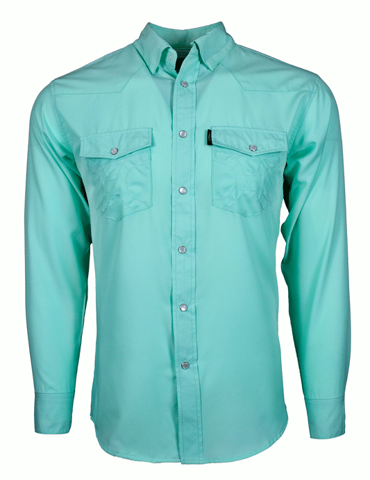 Camisa de manga larga Hooey "Sol" con estampado de espuma de mar (HT1612TL)