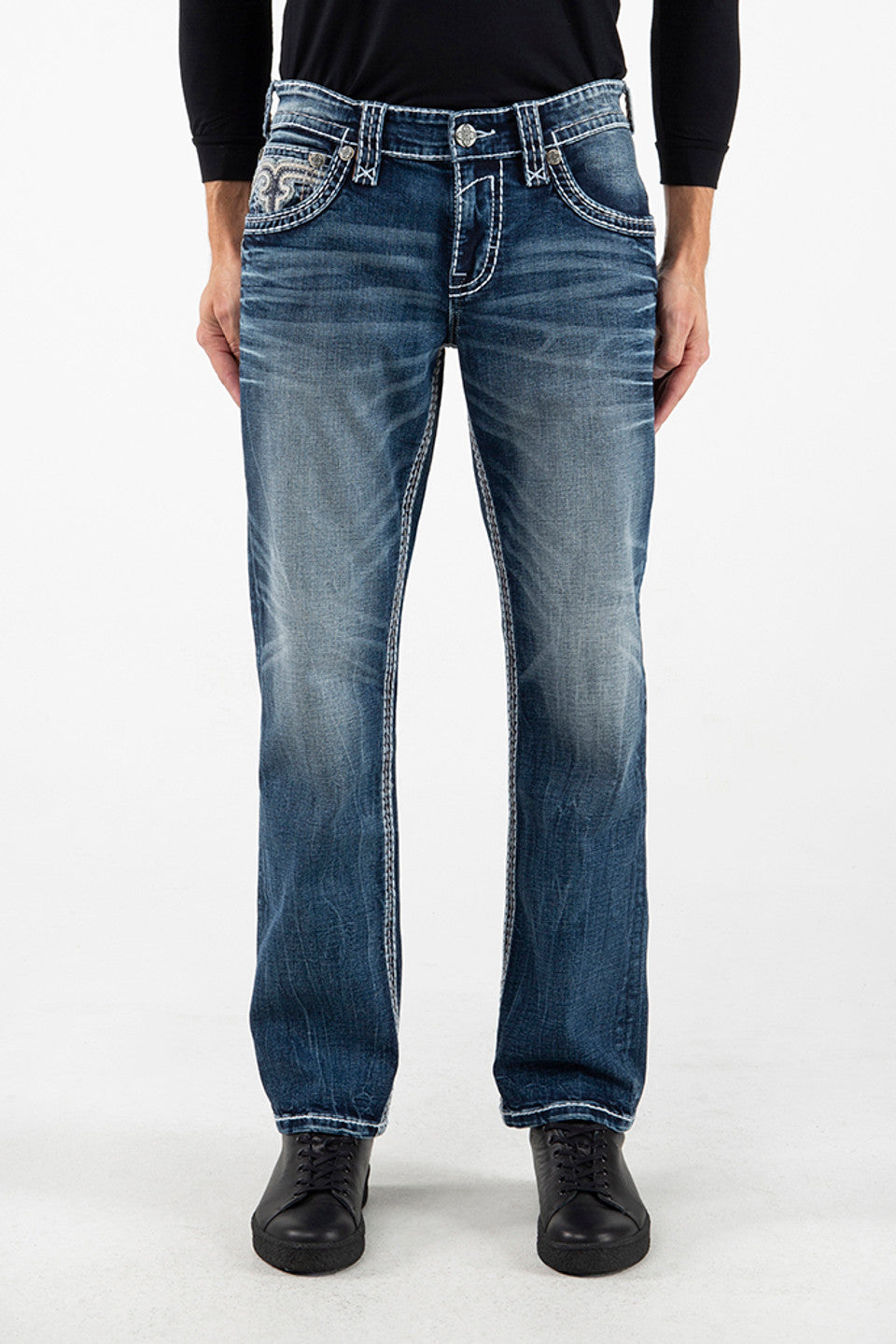 Rock Revival Men's Tabby J201 Straight Jeans