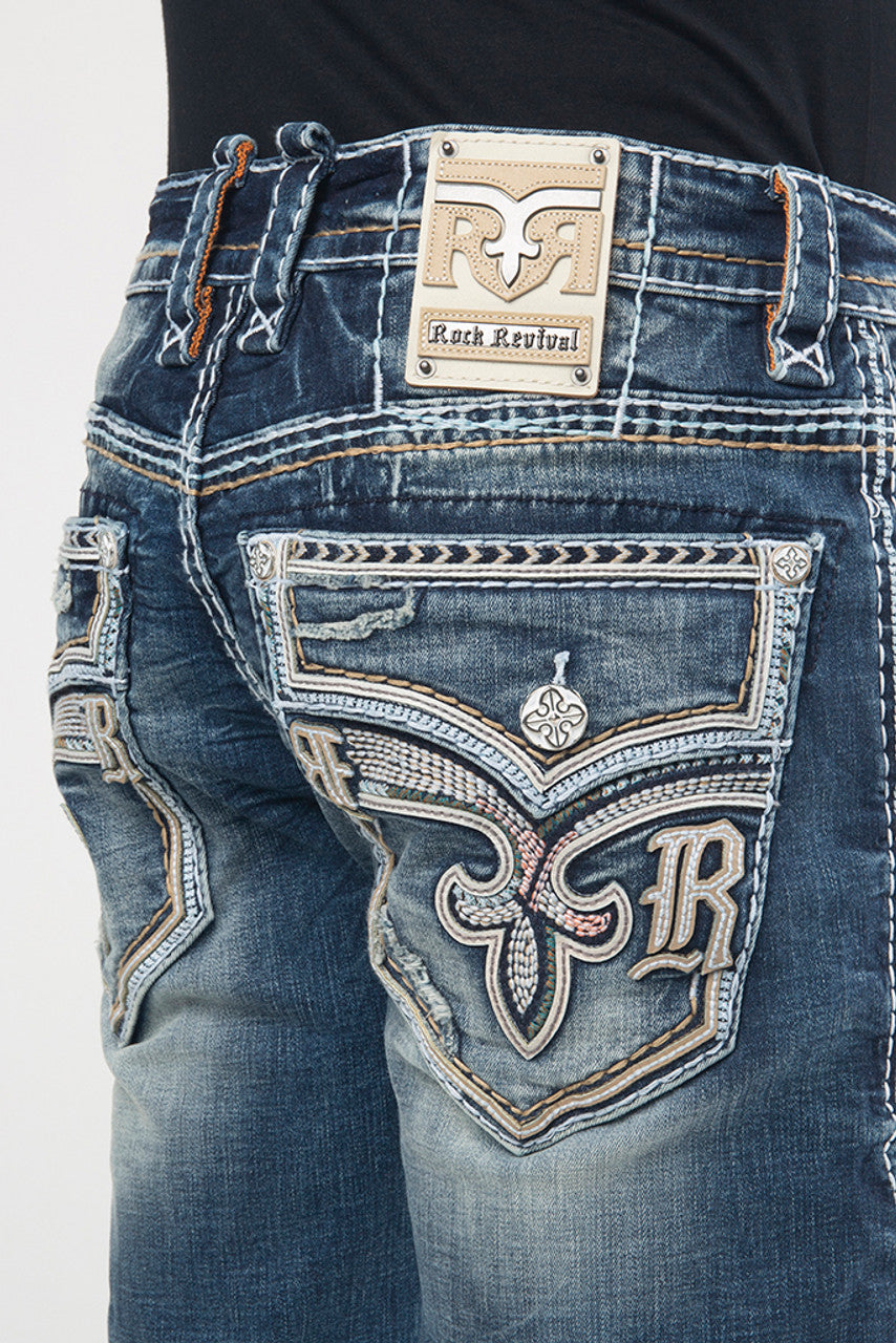 Rock Revival Men's Ermias J202R Straight Jeans (RP3736J202R)