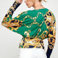 Melon Fashion Women's Shirt (MT3122-13 / Green/Gold)