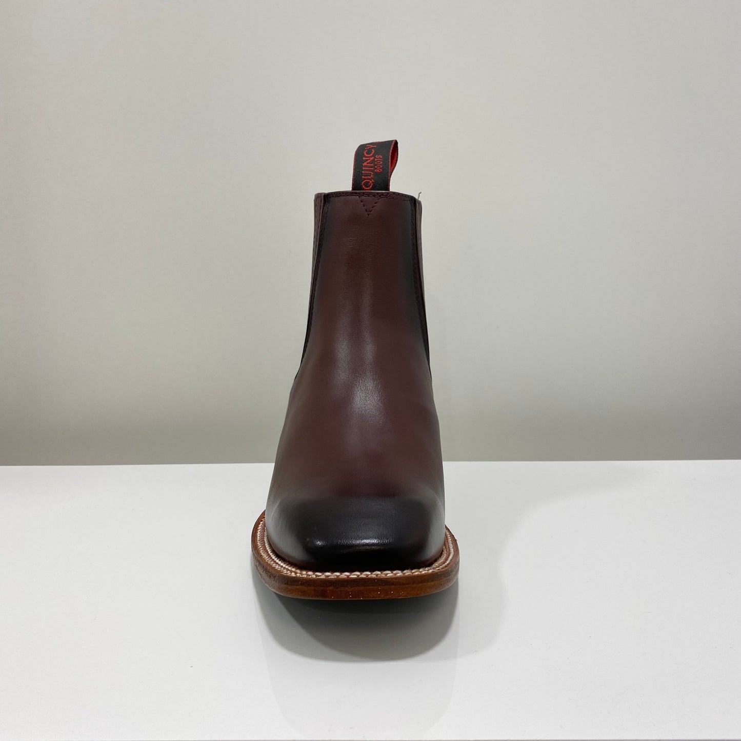 Botas Chelsea de piel Quincy para hombre (Q68B8343 - Borgoña descolorido)