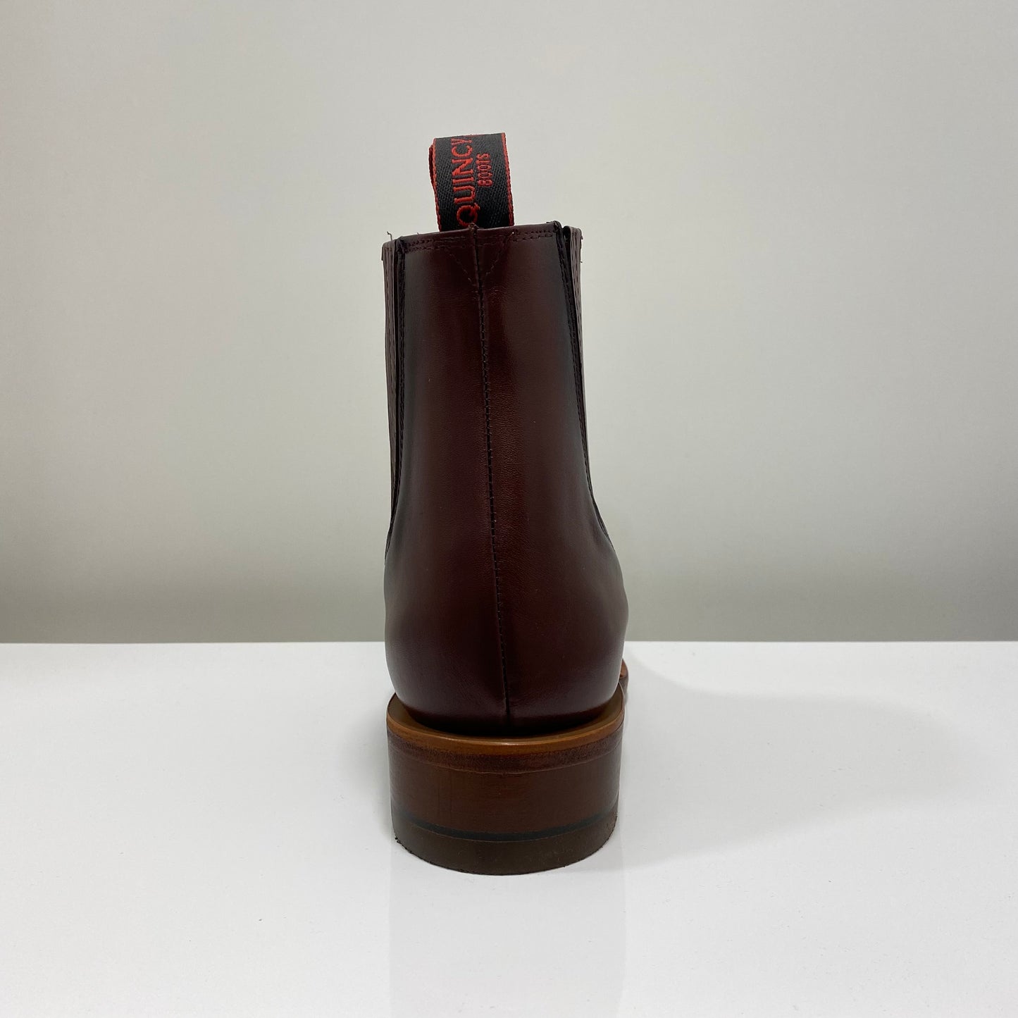 Botas Chelsea de piel Quincy para hombre (Q68B8343 - Borgoña descolorido)