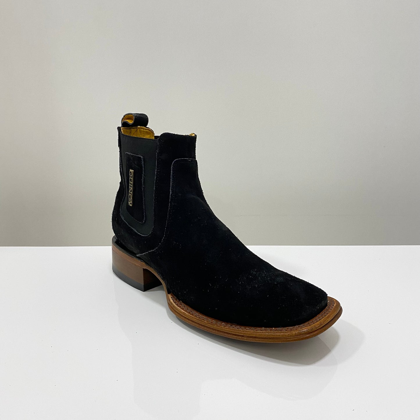 Botas Chelsea de ante Quincy para hombre (Q82BC6305 - Negro)