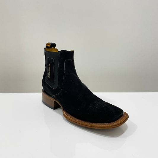 Botas Chelsea de ante Quincy para hombre (Q82BC6305 - Negro)