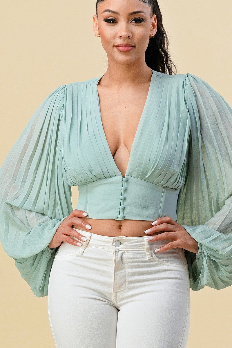 The Sang Women's Shirt (ST2380620-3 / Sage)