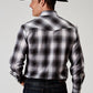 Roper Men's Long Sleeve Snap Black and White Plaid Western Shirt (01-001-0101-3005 BL)
