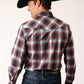 Roper Men's Long Sleeve Snap Red Black White Plaid Western Shirt (01-001-0101-6041 RE)