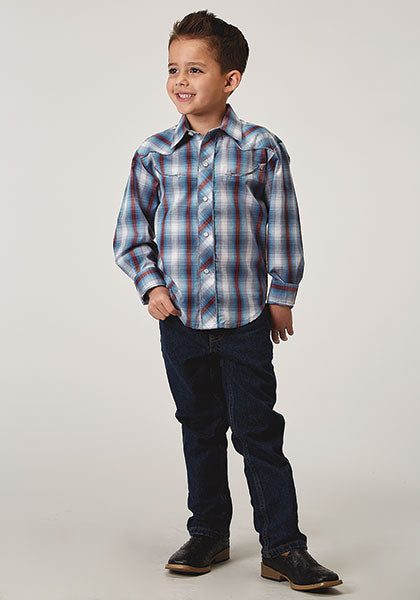 Roper Western Boys L/S Shirt 1-30-016-3006 GY