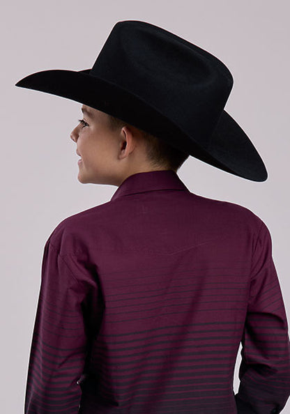 Roper Wine Boys L/S Shirt (1-30-043-1086 WI)