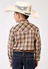 Roper Brown Plaid Boys L/S Shirt (1-30-101-3003 BR)