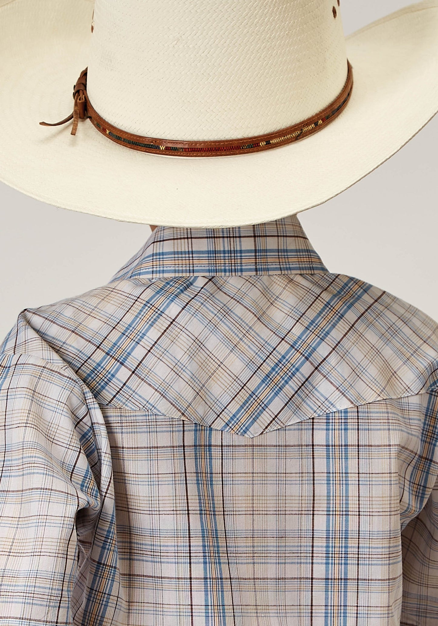 Roper Boys Short Sleeve Snap Multi Plaid Western Shirt (01-031-0101-3009 MU)