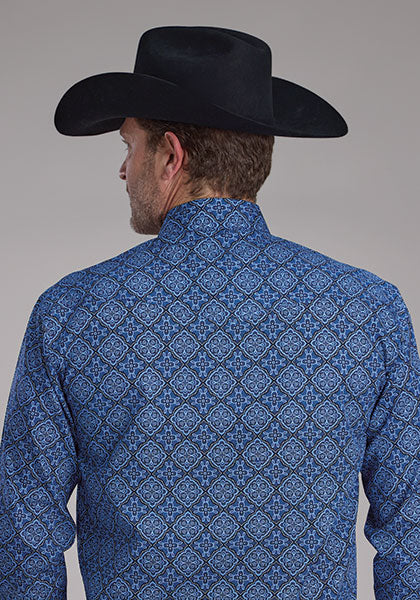 Roper Snap Mens L/S Shirt (3-01-225-1016 BU)