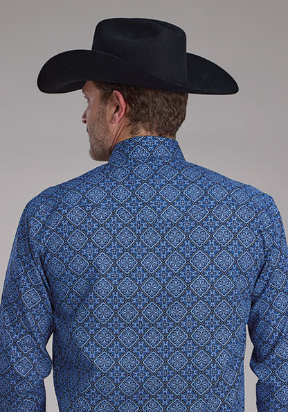 Roper Snap Mens L/S Shirt (3-01-225-1016 BU)