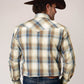 Roper Men's Long Sleeve Snap Desert Blue Plaid Western Shirt (03-001-0278-1051 BU)
