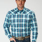 Roper Men's Long Sleeve Snap Cool Breeze Plaid Western Shirt (03-001-0278-2094 BU)