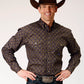 Roper Men's Long Sleeve Button Diamond Medallion Western Shirt (03-001-0325-1004 BR)