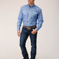Roper Men's Long Sleeve Button Thistle Foulard Western Shirt (03-001-0325-4019 BU)