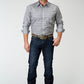 Roper Men's Long Sleeve Button Silver Medallion Western Shirt (03-001-0326-2026 GY)