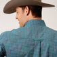 Roper Men's Long Sleeve Button Azure Neat Western Shirt (03-001-0326-6006 BU)