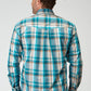 Roper Men's Long Sleeve Button Waters Edge Plaid Western Shirt (03-001-0378-2095 MU)