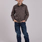 Roper Boys Long Sleeve Snap Red Star Geo Western Shirt (03-030-0225-1019 BL)