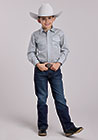Roper Stretch Four Point Foulard Boys L/S Shirt  (3-30-225-2104 GY)