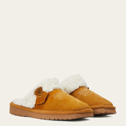 Pantuflas de punta cuadrada Jackie de Ariat para mujer (n.° 2829-200, castaño)