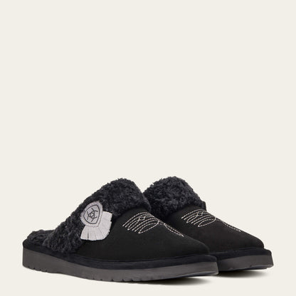 Pantuflas de punta cuadrada Jackie de Ariat para mujer (n.° 2829-001, negras)