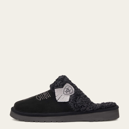 Pantuflas de punta cuadrada Jackie de Ariat para mujer (n.° 2829-001, negras)