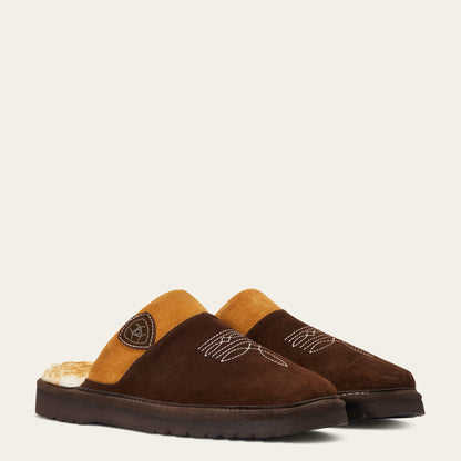 Pantuflas de punta cuadrada Silversmith de Ariat para hombre (n.° 2842-220 Chocolate)