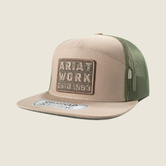Gorra de trabajo Ariat para hombre con parche Brickyard (A290002108 Tan)