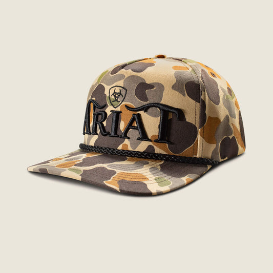 Ariat Snapback de camuflaje bordado 3D (A300094708 Bronceado)