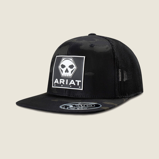 Ariat Men's Work Skull Bolt Patch Snapback (A290002919)