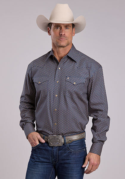 Stetson Men's Long Sleeve Shirt (11-01-425-1072 BU)