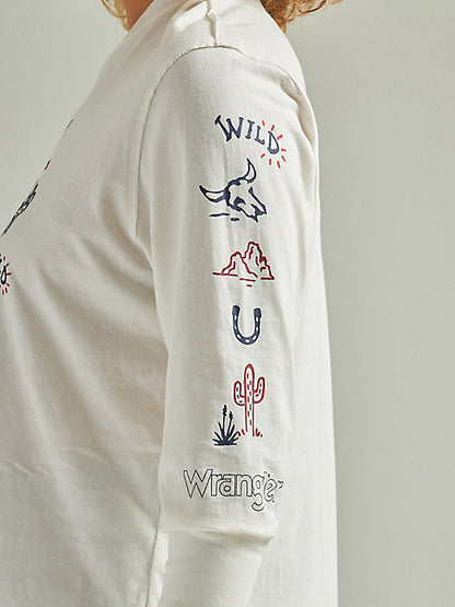 Wrangler Women's Graphic Long Sleeve Relaxed Tee (112335505)