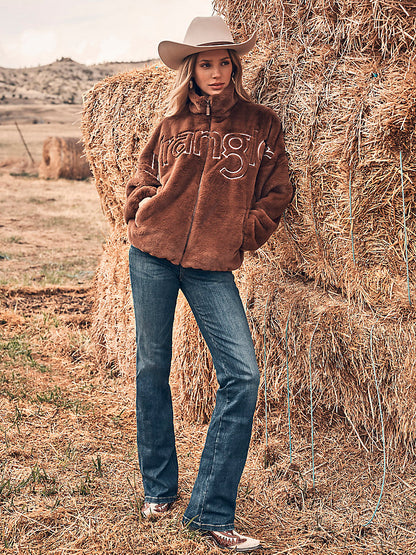 Vaqueros Wrangler de tiro alto y corte acampanado para mujer (112359277)