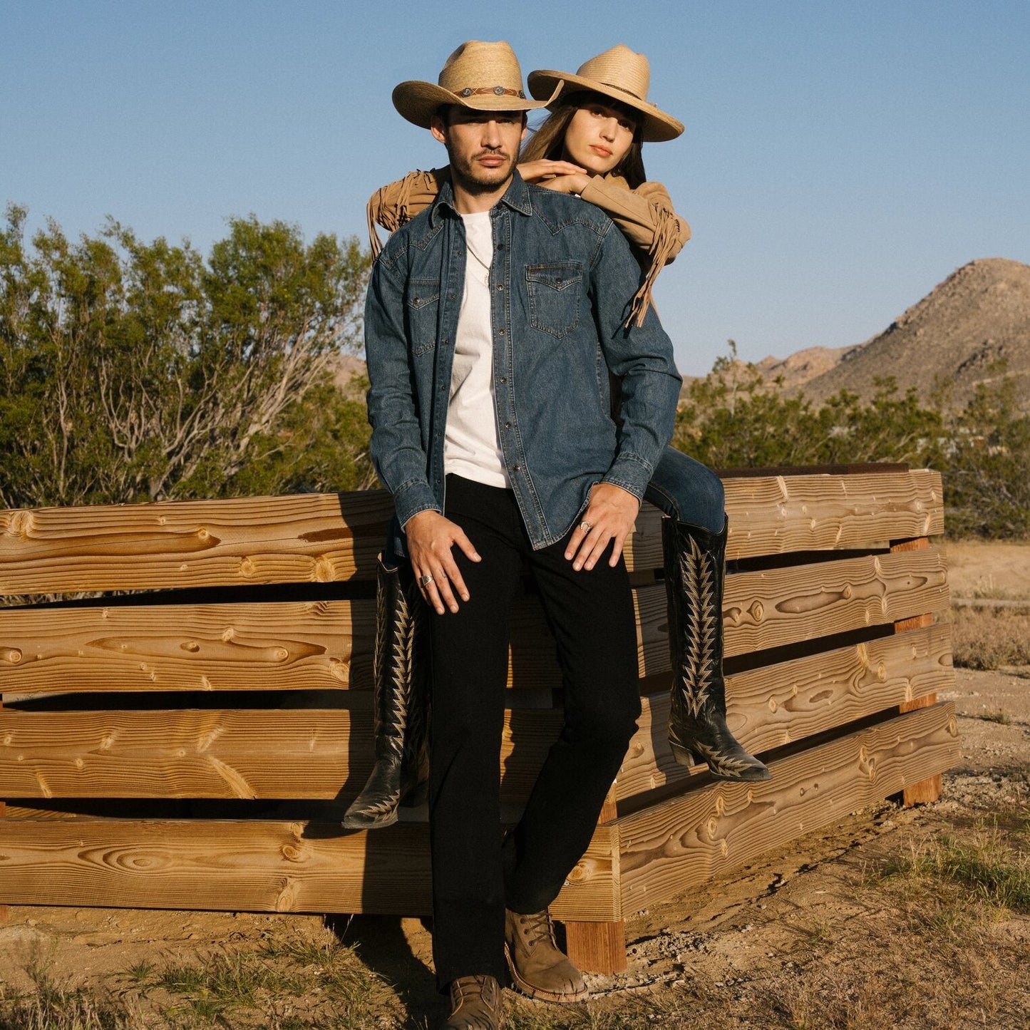 Stetson Men's Classic Denim Shirt (11-001-0465-0021-BU / Blue)